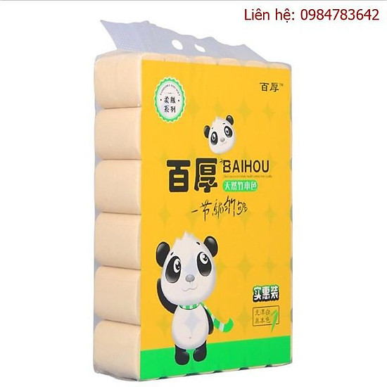 Bịch 36 cuộn giấy vệ sinh giấy ăn gấu trúc - siêu dai - thấm nước cực tốt - ảnh sản phẩm 5