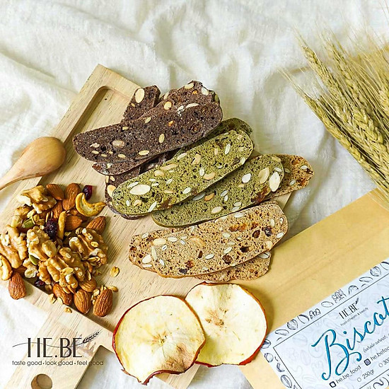 Combo 250g granola + 250g biscotti 3 vị ăn kiêng không đường by hebe - ảnh sản phẩm 3