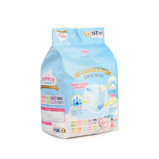 Bỉm - tã quần amico size xxl 26 + 2 miếng cho bé 15kg - ảnh sản phẩm 5