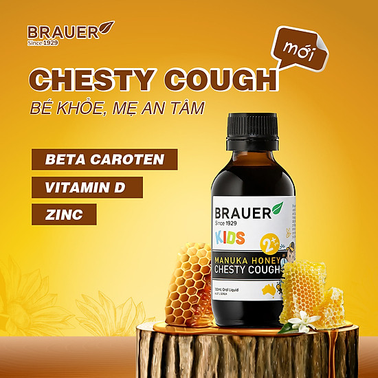 Siro giảm ho có đờm brauer kids manuka honey chesty cough cho bé trên 2 - ảnh sản phẩm 8