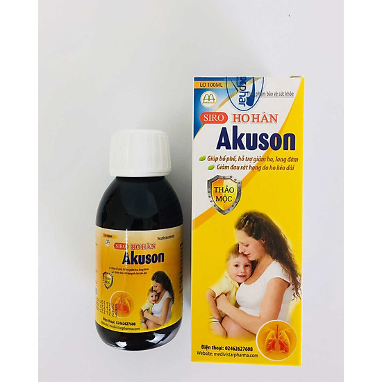 02 hộp siro ho hàn akuson lọ 100ml, phòng ngừa các bệnh hô hấp trên - ảnh sản phẩm 1