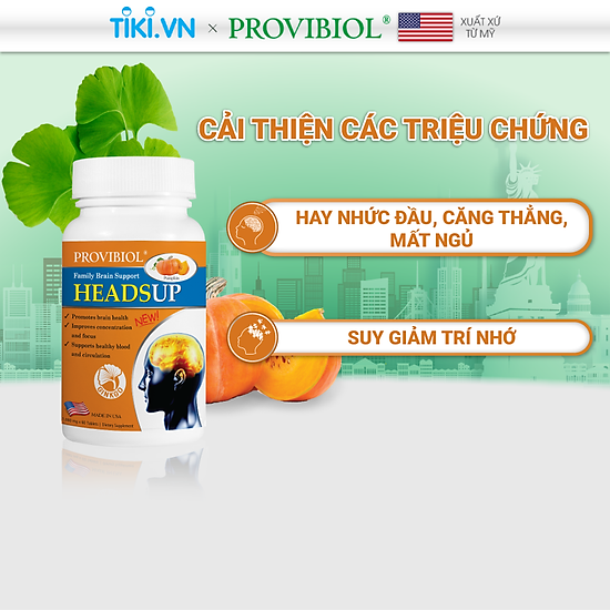 Viên uống bổ não tăng cường trí nhớ provibiol heads up 60 viên - ảnh sản phẩm 5