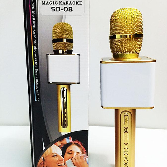 Kết quả hình ảnh cho Micro Karaoke Bluetooth Magic SD-08