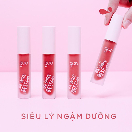 Son kem lỳ ngậm dưỡng đỏ cherry guo 5gr - ảnh sản phẩm 4