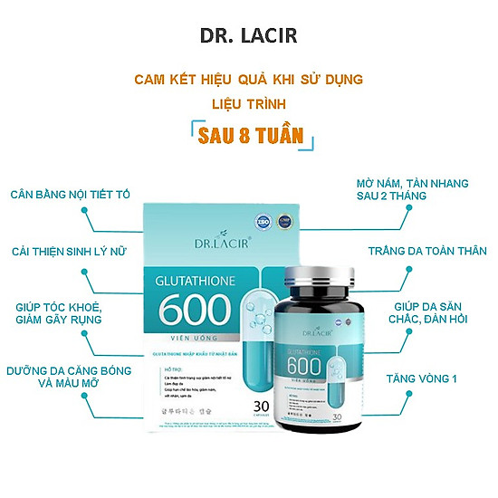 Viên uống trắng da glutathione 600 nhập khẩu từ nhật bản - ảnh sản phẩm 2