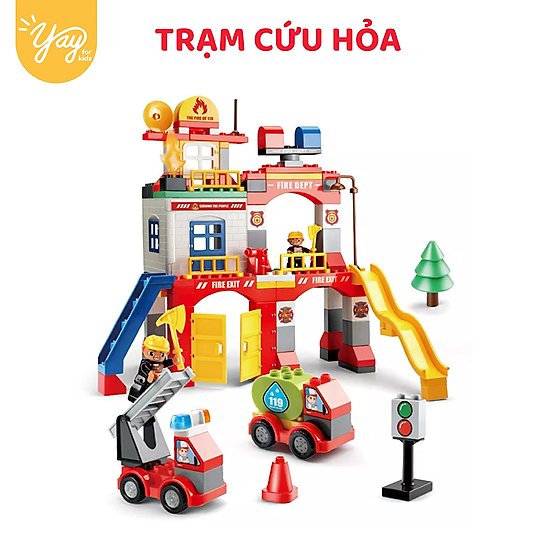 Đồ chơi lắp ráp trạm cứu hỏa feelo - fl1663 - ảnh sản phẩm 2