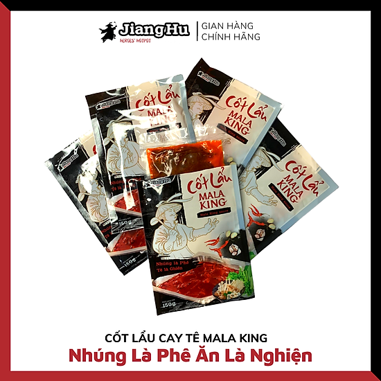 Cốt lẩu cay tê mala king jiang hu heroes s hotpot gói 150g - ảnh sản phẩm 3