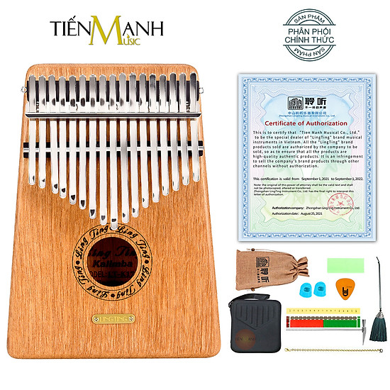 Đàn kalimba lingting 17 phím k17g gỗ đàn hương - full phụ kiện lt-k17g - ảnh sản phẩm 1