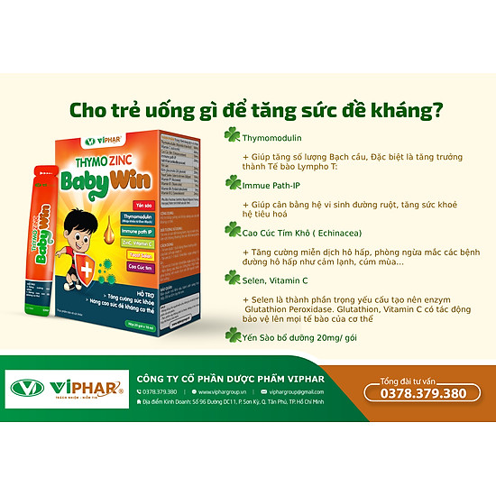 Siro tăng cường sức đề kháng thymozinc babywin - ảnh sản phẩm 3