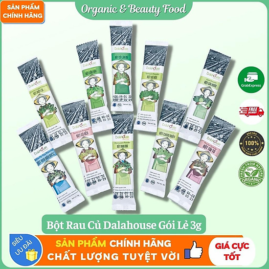 Gói lẻ - bột rau củ organic dalahouse - ảnh sản phẩm 3