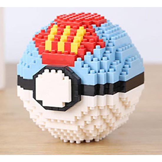 Mô hình lắp ghép pokemon lego dạng pokeball - ảnh sản phẩm 2