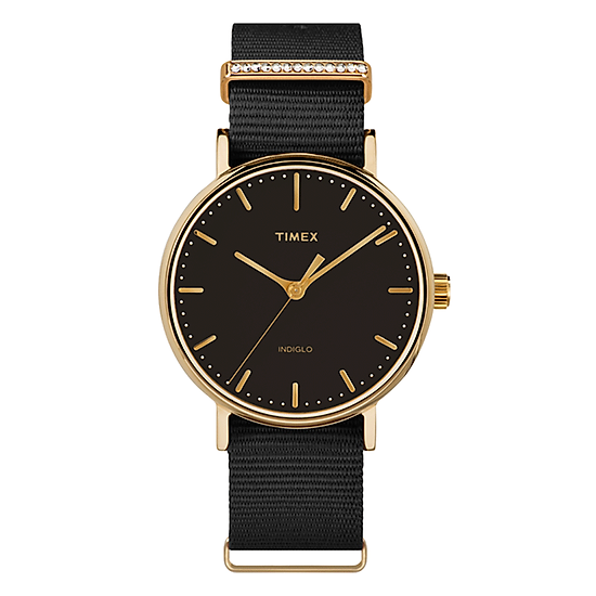 Đồng hồ Nữ dây vải Timex Fairfield Crystal 37mm - TW2R49200 