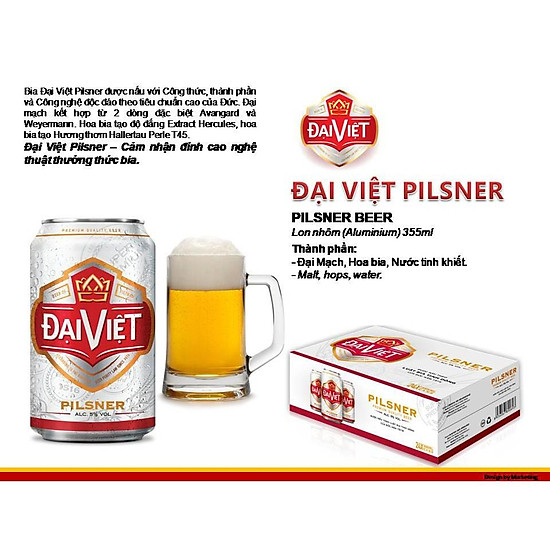 Lốc 6 bia lon đại việt pilsner 330 ml - ảnh sản phẩm 5