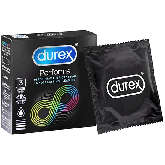 Bao cao su durex performa kéo dài thời gian hộp 3 cái - ảnh sản phẩm 1