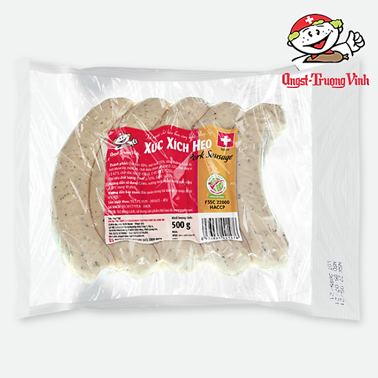 Xúc xích heo 12-15cm 100g pork sausage500gr pe - ảnh sản phẩm 2