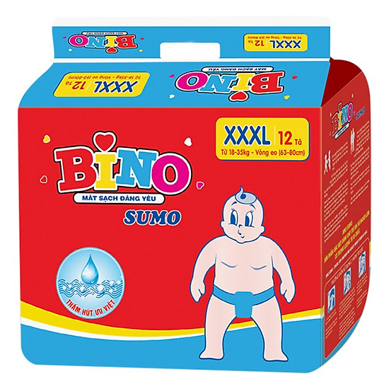 Tã dán bino sumo 12 miếng - ảnh sản phẩm 1