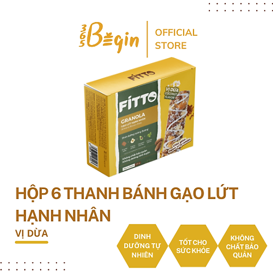 Hộp 6 thanh năng lượng fitto matcha từ hạt & gạo lứt vị trà xanh dành cho - ảnh sản phẩm 1