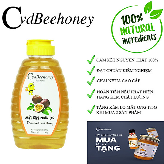 Mật ong chanh leo 500g cvdbeehoney - passion fruit honey - ảnh sản phẩm 1