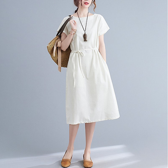 Mua Đầm Linen Suông Đầm Kiểu Đẹp Thời trang thiết kế Hity DRE135 (Trắng Kim  Cương) - S tại Hity – lifestyle your way | Tiki