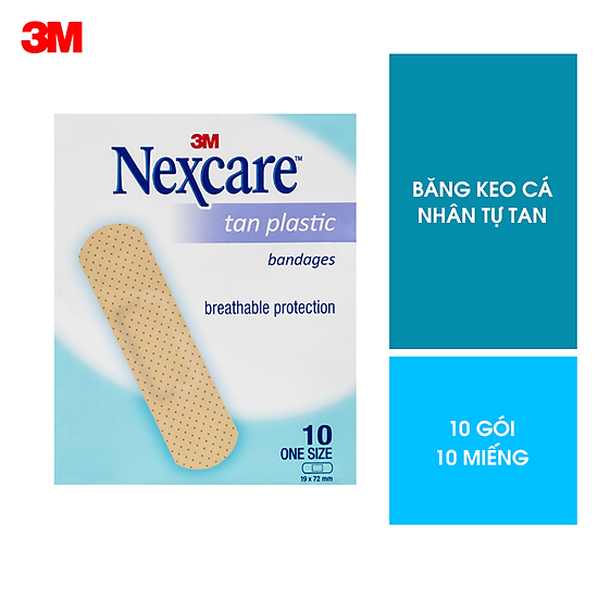 Băng keo cá nhân nexcare 3m 19x72mmmàu da, keo siêu dính, co dãn tốt - ảnh sản phẩm 2