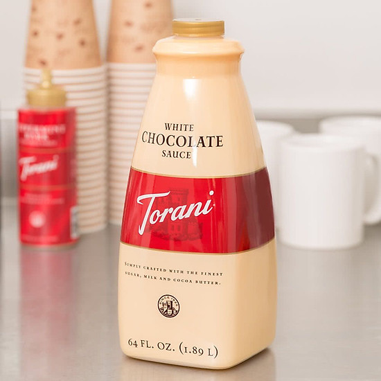 Sốt socola trắng torani puremade white chocolate flavored sauce 1,89l mỹ - ảnh sản phẩm 3