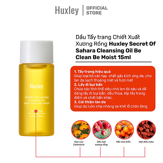 Dầu tẩy trang làm sạch sâu dưỡng ẩm mịn màng cho da huxley cleansing oil - ảnh sản phẩm 8