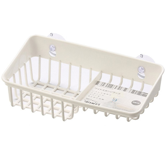 Kết quả hình ảnh cho Giá để giẻ rửa bát 2 ngăn dạng lưới màu trắng Inomata