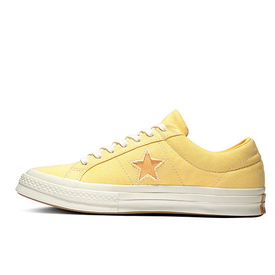 yellow converse with star