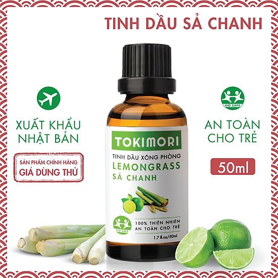 Tinh dầu sả chanh tokimori xuất khẩu nhật bản100% thiên nhiên - ảnh sản phẩm 1