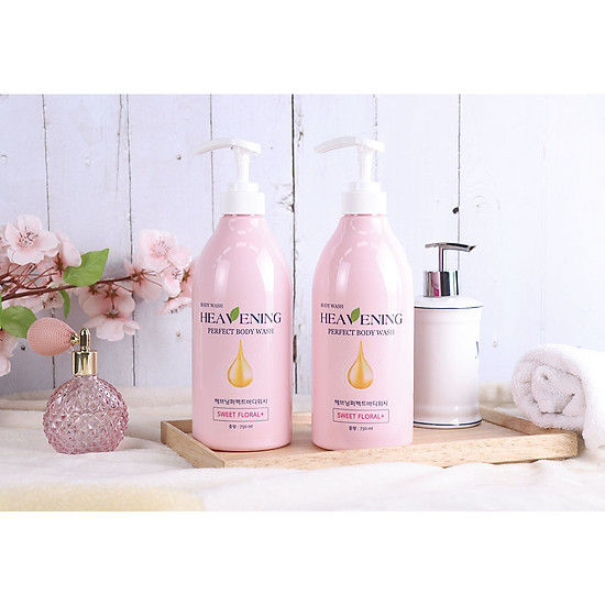 Set 02 chai sữa tắm dưỡng ẩm, làm trắng da toàn thân hàn quốc heavening - ảnh sản phẩm 1