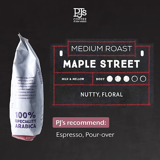 Maple street blends medium roast - pj s coffee cà phê hạt - ảnh sản phẩm 3