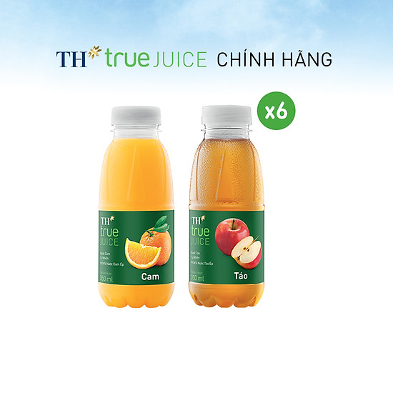 12 chai nước táo và nước cam tự nhiên th true juice 350ml 350ml x12 - ảnh sản phẩm 2