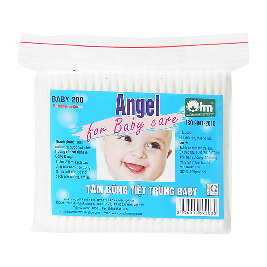 Tăm bông trẻ em angel 200 cây - ảnh sản phẩm 1