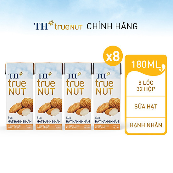 8 lốc sữa hạt hạnh nhân th true nut 180ml 180ml x 4 hộp - ảnh sản phẩm 1