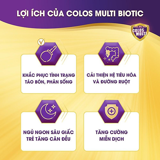 Sữa bột colosmulti biotic hộp 26 gói x 16g chuyên biệt cho trẻ táo bón - ảnh sản phẩm 6