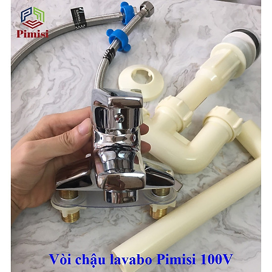 Vòi nước nóng lạnh lavabo pimisi 100v bằng đồng cho nhà tắm hàng chính hãng - ảnh sản phẩm 5