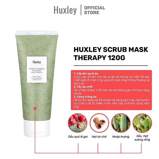 Mặt nạ tẩy tế bào chết huxley scrub mask sweet therapy 120g - ảnh sản phẩm 8