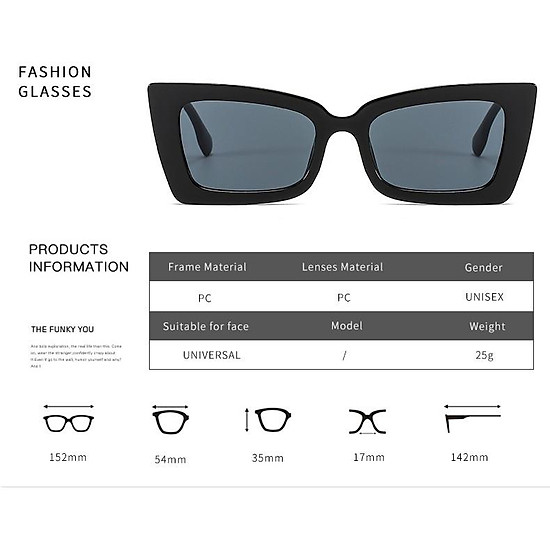 Kính ngầu mắt mèo ulzzang unisex - ảnh sản phẩm 6