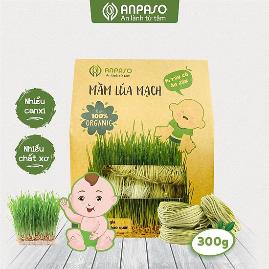 Mì mầm lúa mạch organic anpaso ăn dặm cho bé từ 6 tháng tuổi - ảnh sản phẩm 3