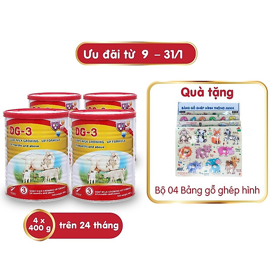 Combo 4 lon sữa dê dg3-400gr - ảnh sản phẩm 1