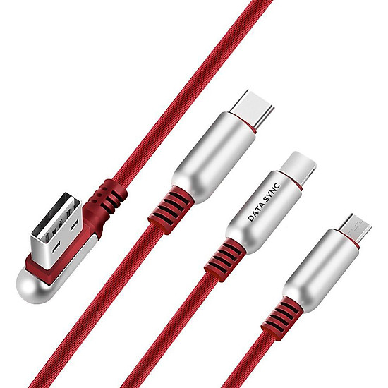 Cáp Sạc 3in1 Cổng Lightning - Type C - Micro Hoco U17 - Hàng Chính Hãn...