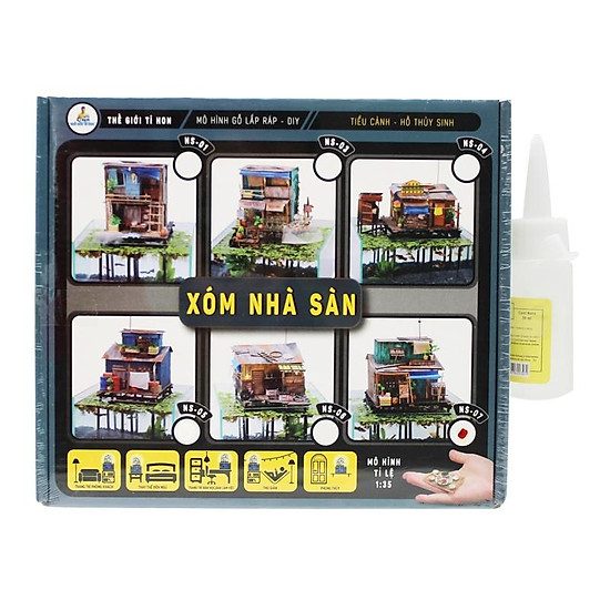 Đồ chơi mô hình diy xóm nhà sàn - thế giới tí hon ns07 - ảnh sản phẩm 6