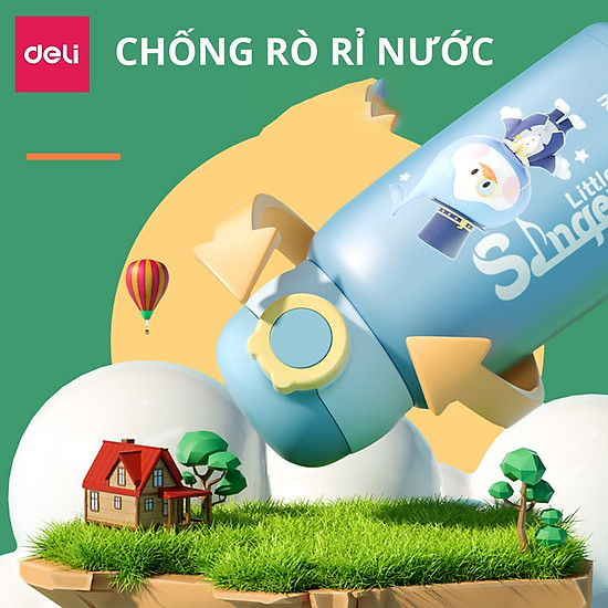 Bình giữ nhiệt nóng lạnh trẻ em inox 316 630ml cao cấp nắp bật có khóa - ảnh sản phẩm 5