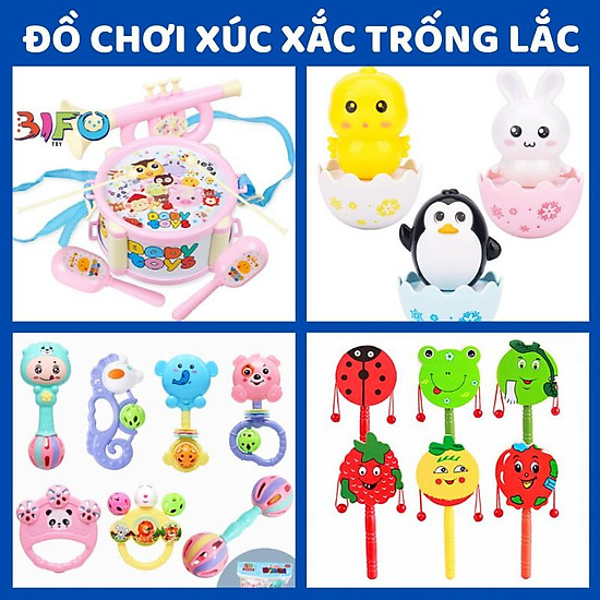 Đồ chơi lật đật xúc xắc lục lạc trống cầm tay cho bé an toàn dễ thương - ảnh sản phẩm 3