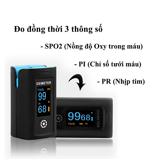 Máy đo nồng độ oxy trong máu spo2 và nhịp tim creative medical pc-60f - ảnh sản phẩm 4