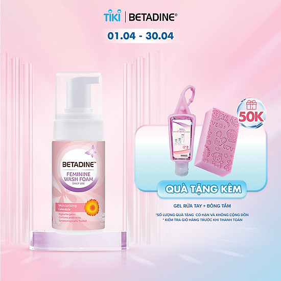 Bọt vệ sinh phụ nữ betadine feminine wash foam daily use moisturising - ảnh sản phẩm 1
