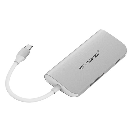 Hub 8 cổng usb c hub annbos a030eh8 silver - hàng nhập khẩu - ảnh sản phẩm 2