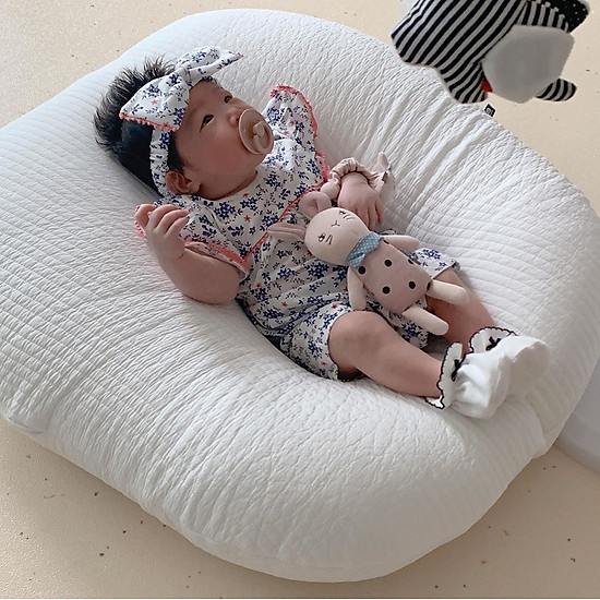 Gối chống trào ngược rototo bebe chính hãng chất liệu cotton chần bông - ảnh sản phẩm 3