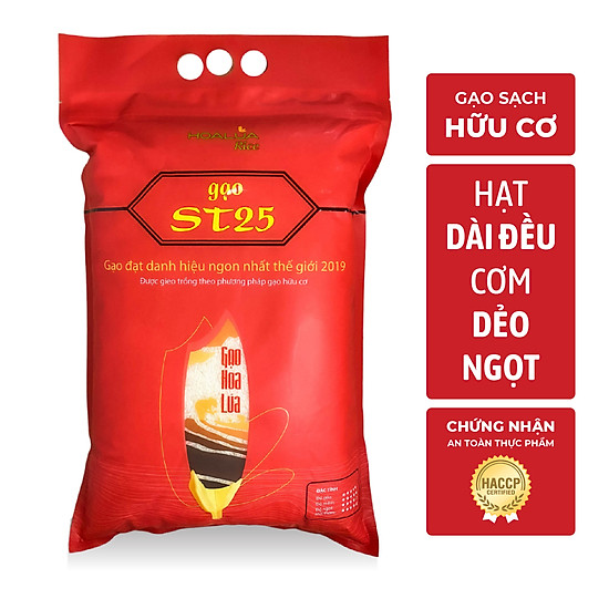 Gạo st25 - túi 5kg - dẻo mềm, vị ngọt đậm, thơm lá dứa - ảnh sản phẩm 1