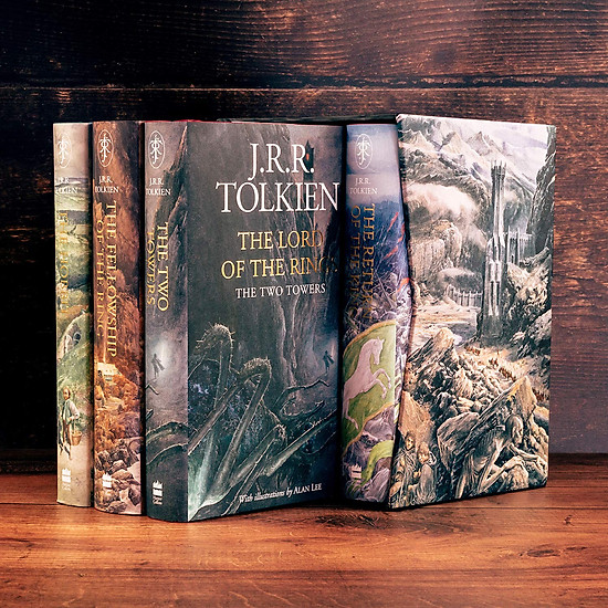 The hobbit & the lord of the rings boxed set hardcover illustrated - ảnh sản phẩm 1